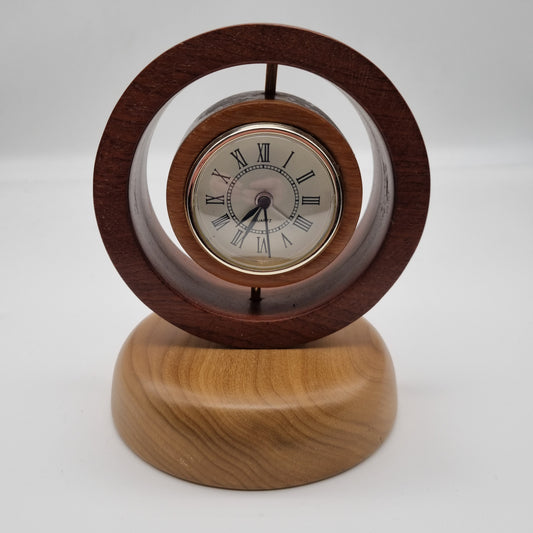 wooden floating clock front