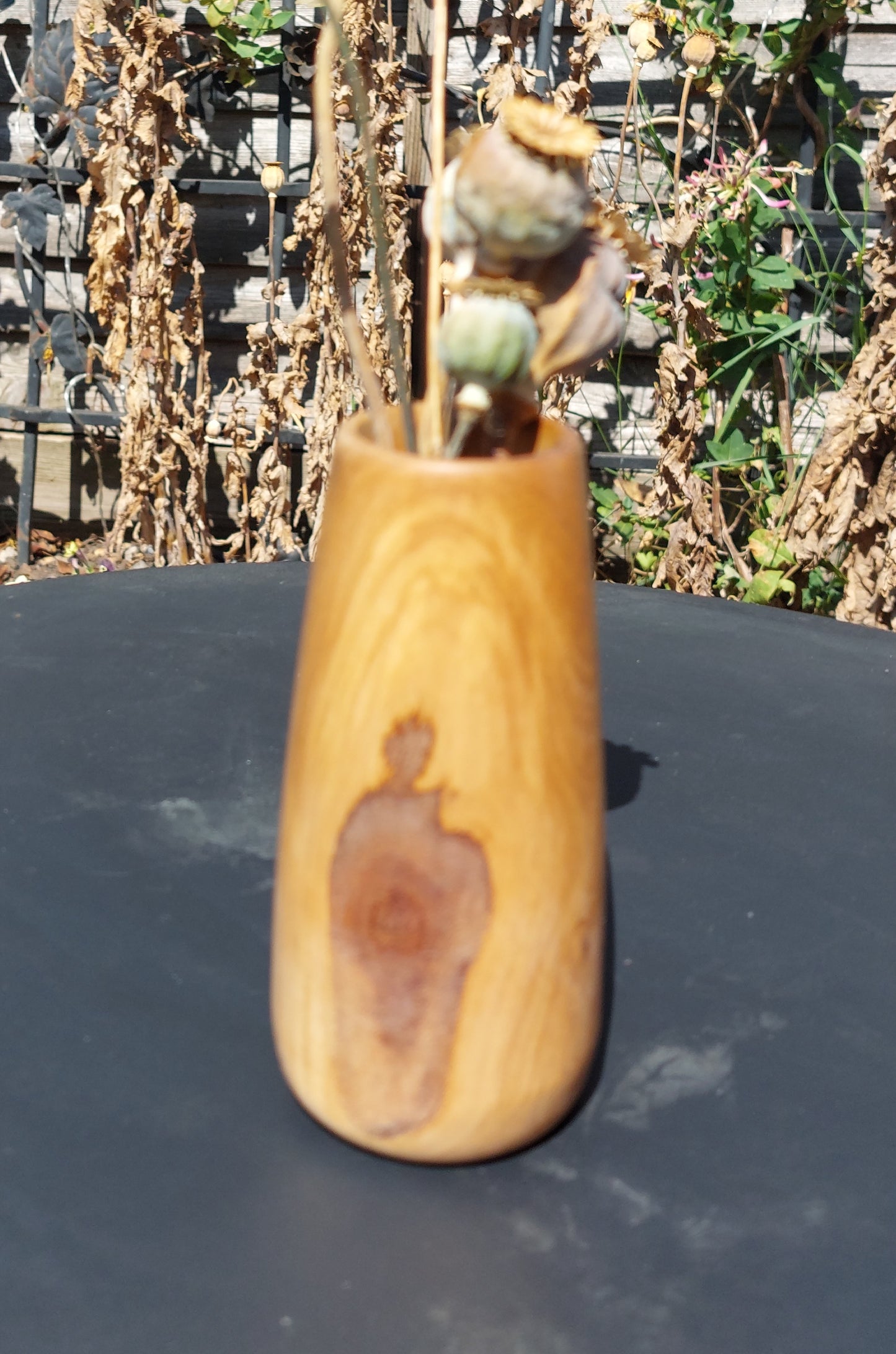 Handturned Cherry Wood Dried Bud Vase | Locally Sourced British Cherry