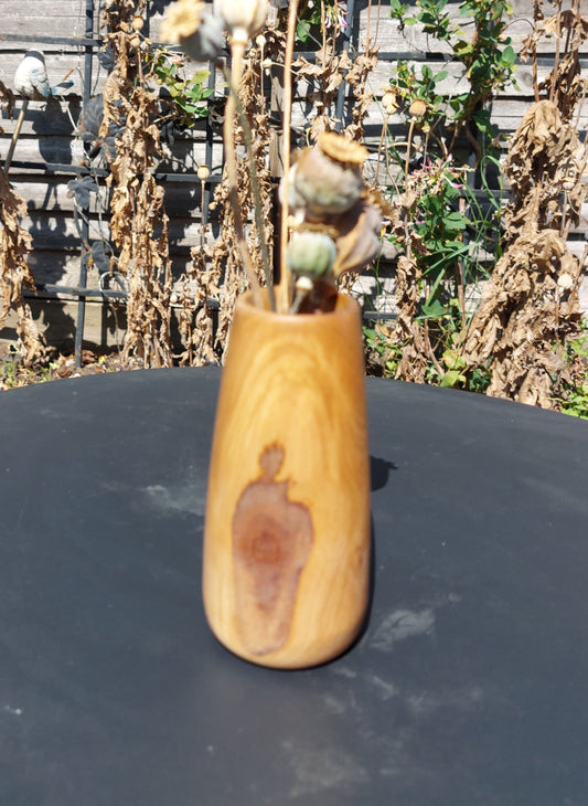 Handturned Cherry Wood Dried Bud Vase | Locally Sourced British Cherry