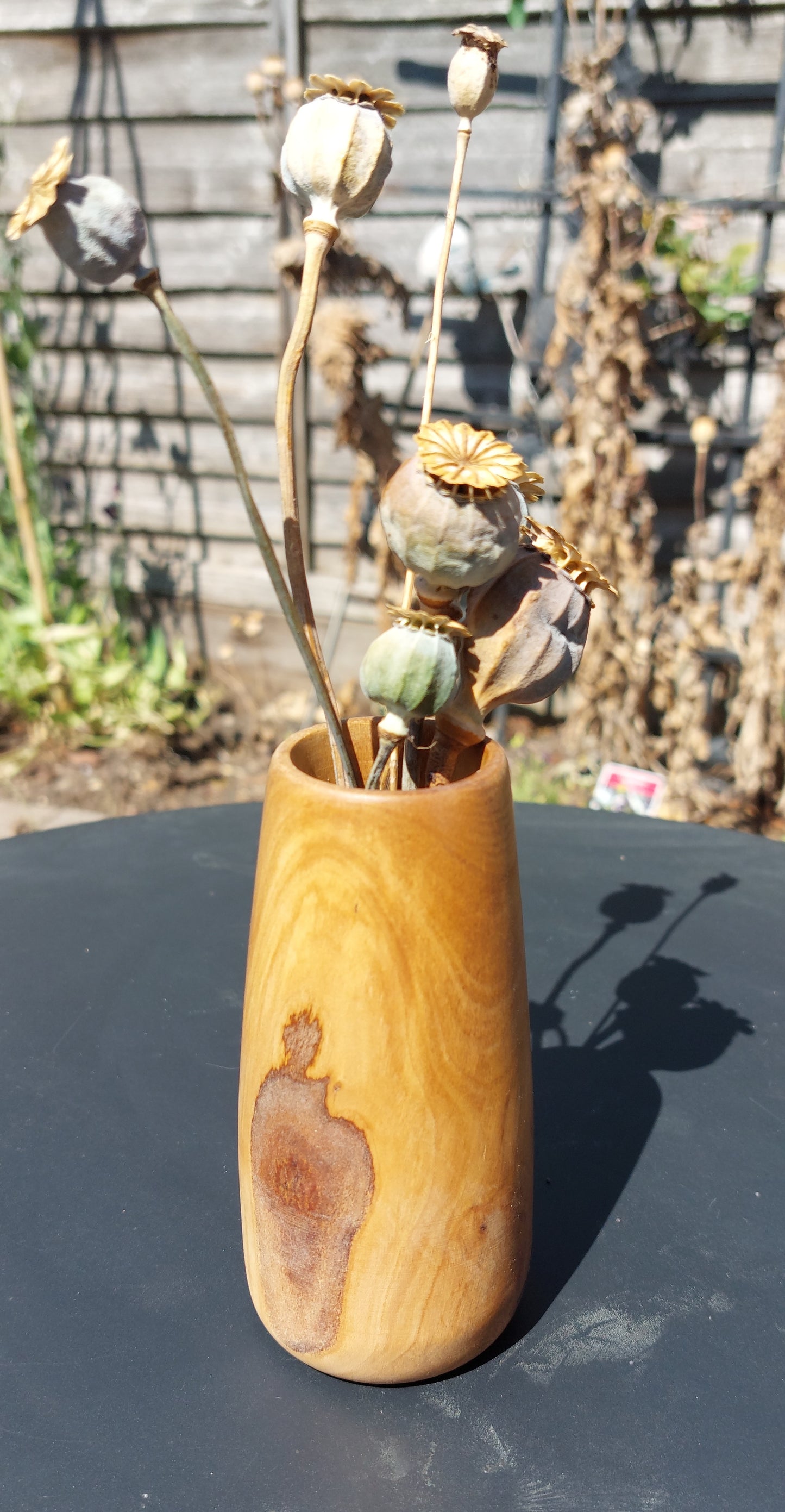 Handturned Cherry Wood Dried Bud Vase | Locally Sourced British Cherry
