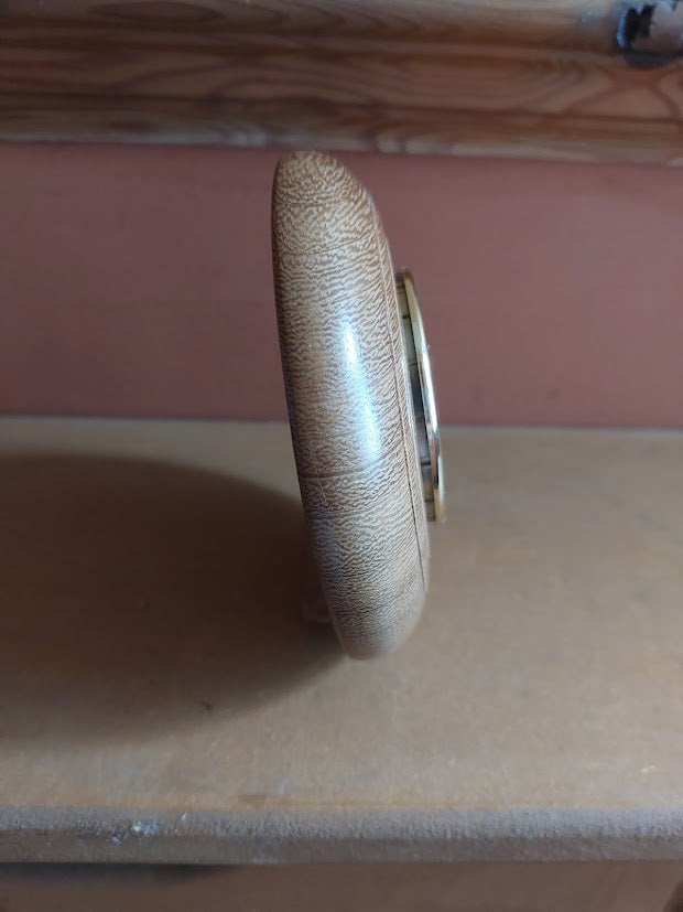 Handturned Oak Desk Clock – Solid British Oak | E11 Woodturning