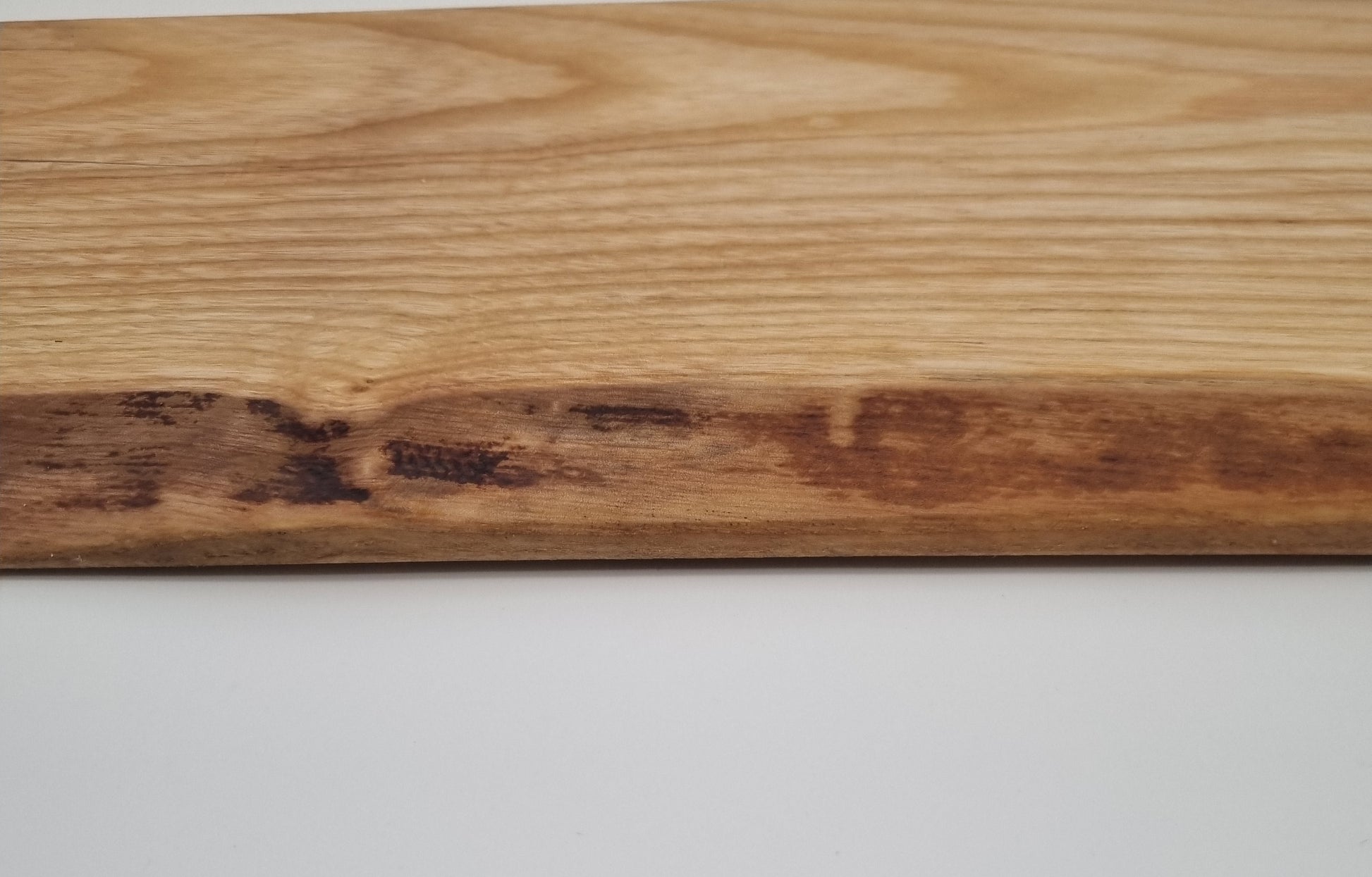 Medium Ash Natural Edge Serving Board, close up