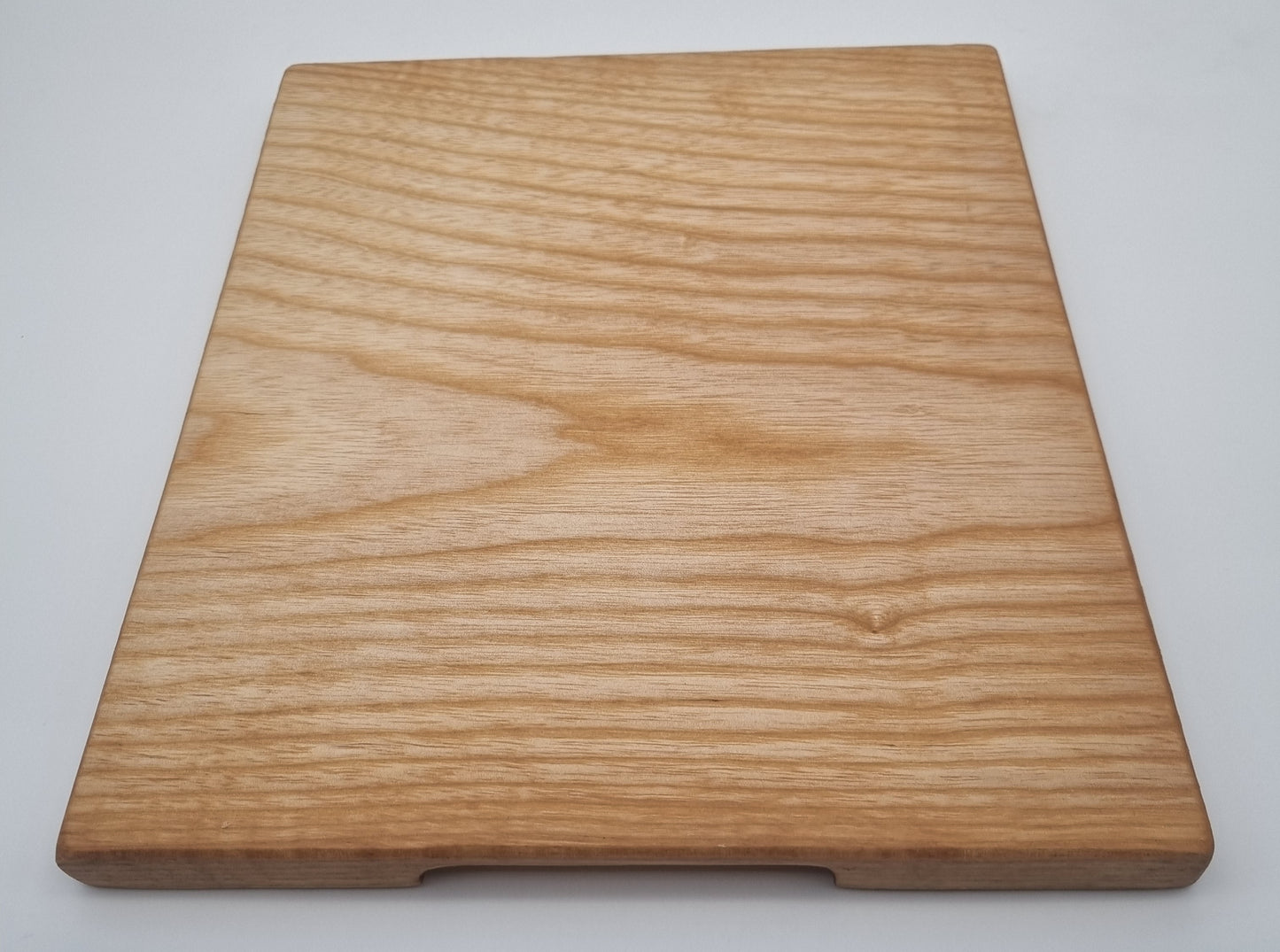 Small Ash Serving Board side view with Handle